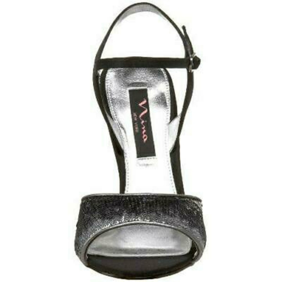 Nina Cyrena Stiletto Scrappy high heel Size 8.5 - Picture 2 of 3